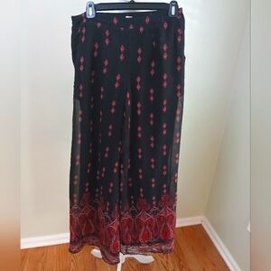 2/$15 CATO Palazzo Print Pants